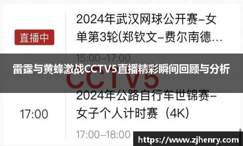 雷霆与黄蜂激战CCTV5直播精彩瞬间回顾与分析